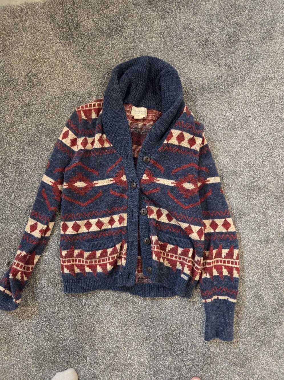 Denim & Supply Ralph Lauren Southwestern Aztec Cotton Cardigan Sweater Small
